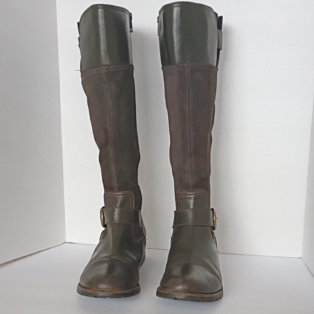 Timberland Brown Leather Tall Boots Size 11 - Picture 4 of 9